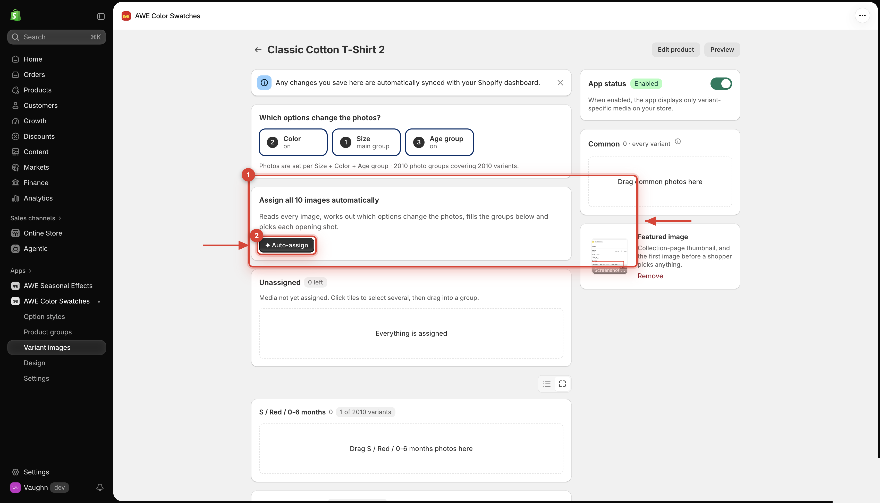 Assign all images automatically